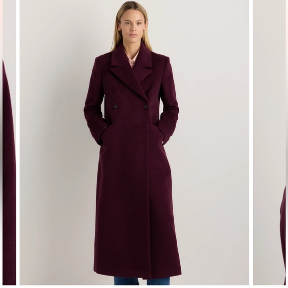 Quince Deep Burgundy Wool Coat - Picture 5 of 7